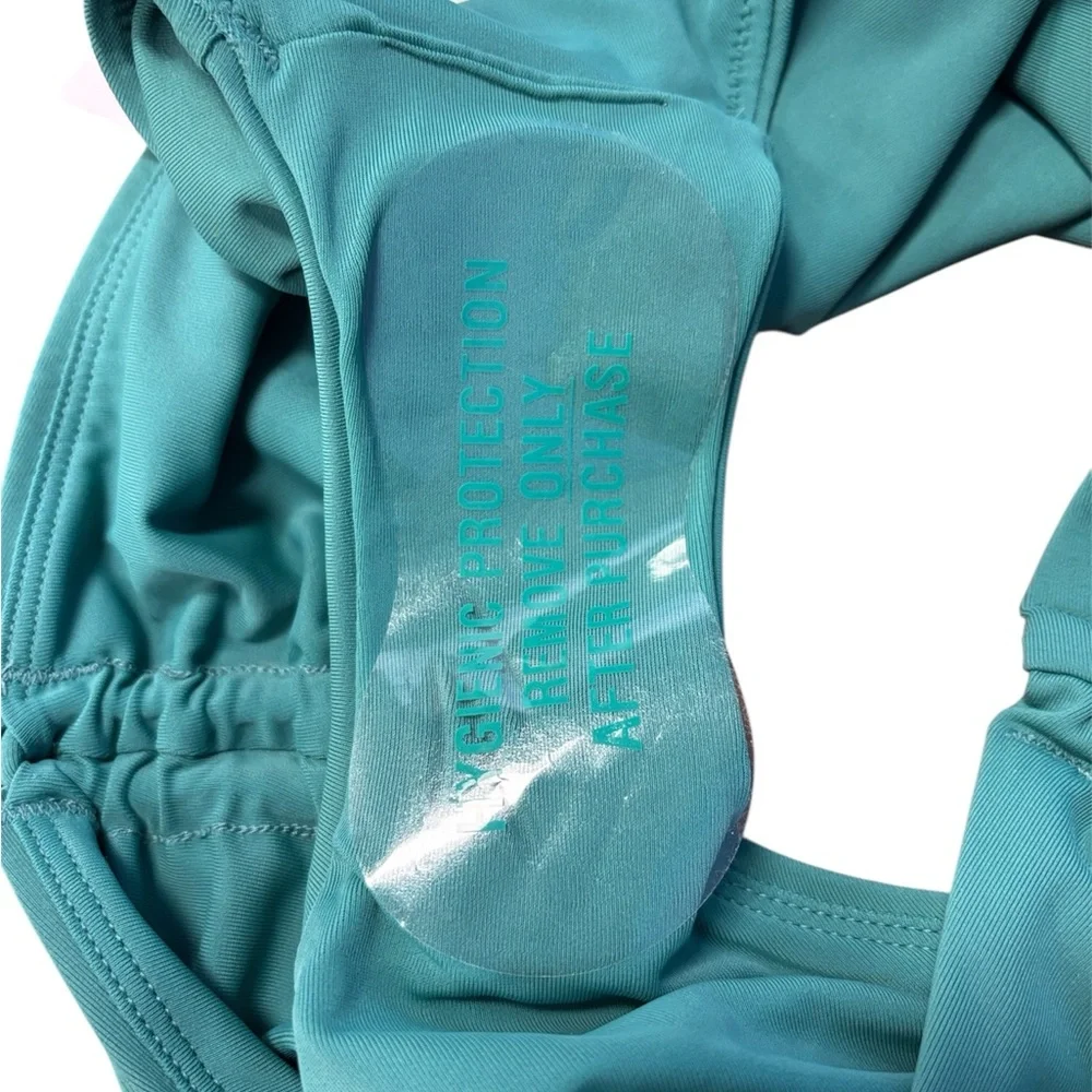 NWT CALIA Adjustable Tie Front Swim Bottoms in Jungle Green